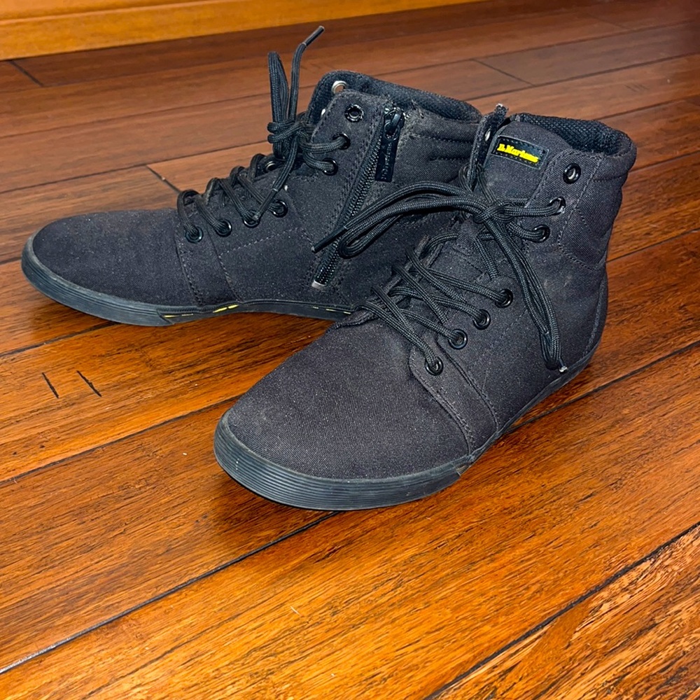 Dr. Martens Docs Air Wair Canvas High-Top Black Boots